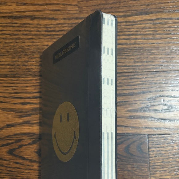 Moleskine Black Journal with Gold Smiley - Picture 2 of 4